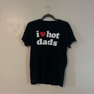 Kids' Black 'I ♥ Hot Dads' Graphic Short Sleeve Tee
